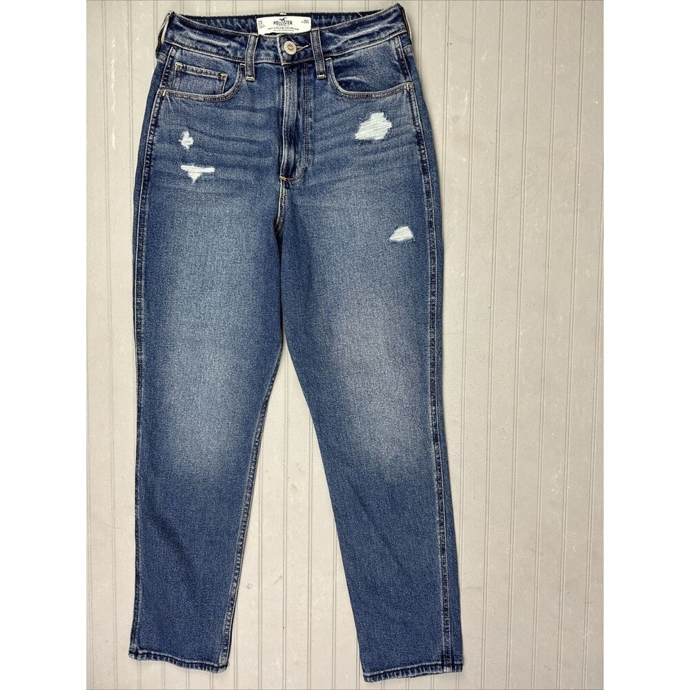 Hollister Size 26 Short Womens Jeans Curvy Ultra High Rise Mom Distress Stretch